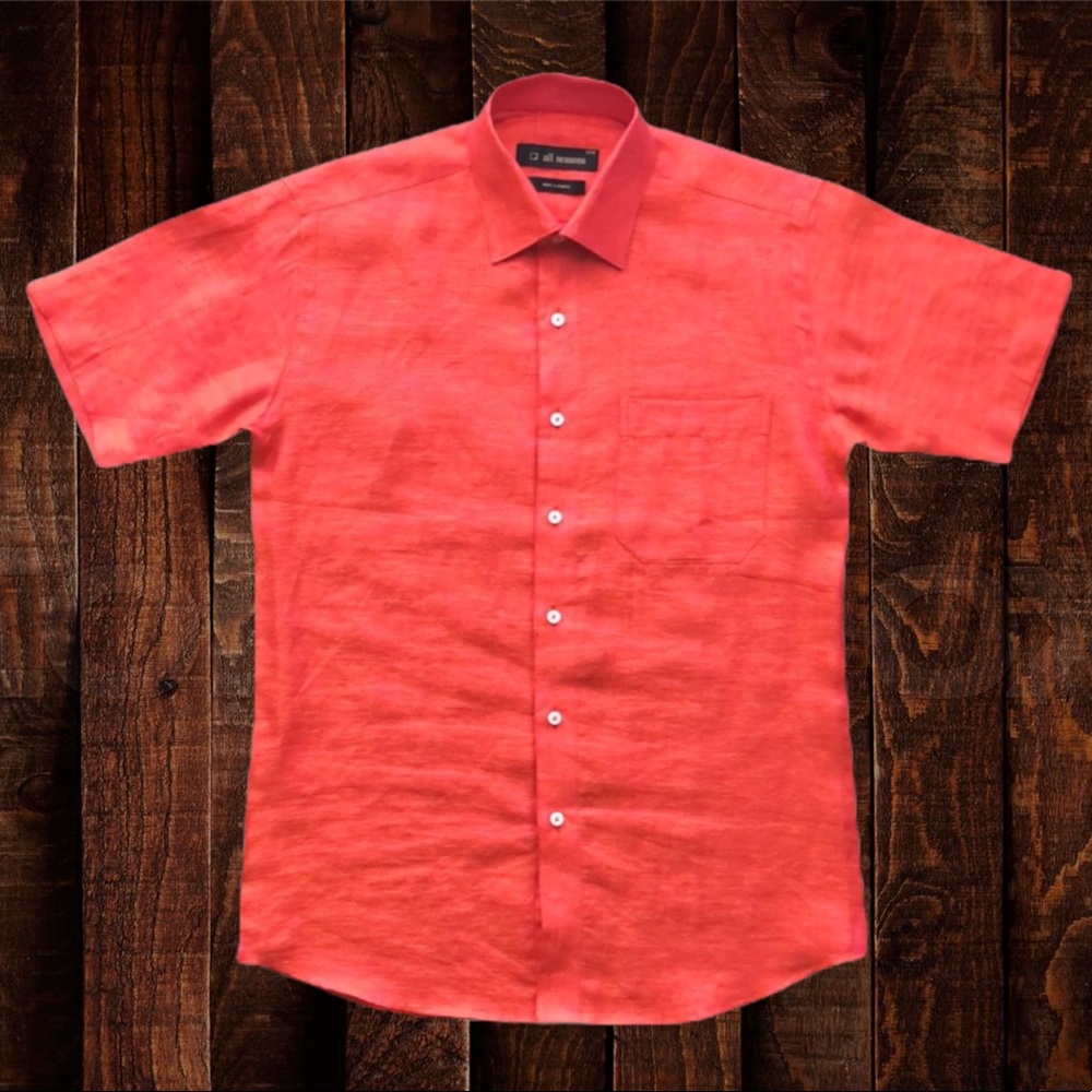 Summer Linen all seasons Short Sleeved Button Down Breathable Relaxed Shirt